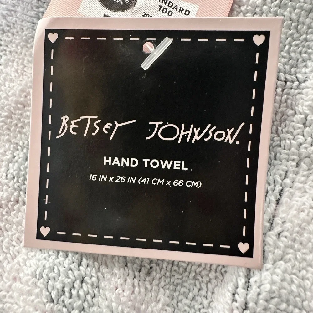 Betsey Johnson Pink‎ Leopard Gradient Hand Towel 16x26 Cotton Bathroom NWT